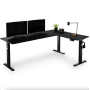 Комп'ютерний кутовий стіл Di Volio Trani з регульованою висотою чорний