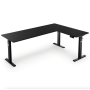 Комп'ютерний кутовий стіл Di Volio Trani з регульованою висотою чорний