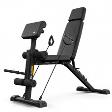 Лавка тренувальна з еспандерами Trex Sport TX-300B із партою Скотта