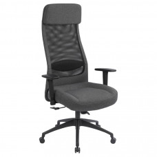 Ергономічне офісне крісло Di Volio Molfeta сітка, 2D-підлокітники, темно-сірий