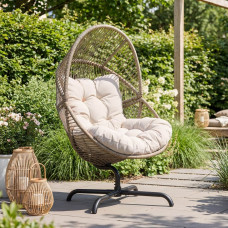 Крісло-кокон садове Di Volio Leno обертове коричневий