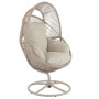 Крісло-кокон садове обертове Di Volio Vico анатомічна подушка, бежевий