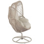 Крісло-кокон садове обертове Di Volio Vico анатомічна подушка, бежевий