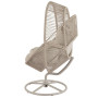 Крісло-кокон садове обертове Di Volio Vico анатомічна подушка, бежевий