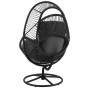 Крісло-кокон садове обертове Di Volio Vico анатомічна подушка, чорний