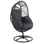 Крісло-кокон садове обертове Di Volio Vico анатомічна подушка, чорний