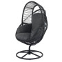 Крісло-кокон садове обертове Di Volio Vico анатомічна подушка, чорний