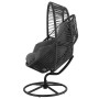 Крісло-кокон садове обертове Di Volio Vico анатомічна подушка, чорний