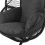 Крісло-кокон садове обертове Di Volio Vico анатомічна подушка, чорний