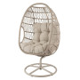Крісло-кокон садове обертове Di Volio Orta висока спинка, бежевий