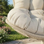 Крісло-кокон садове обертове Di Volio Salo екстра-м'яка подушка 20см, бежевий