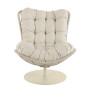 Крісло-кокон садове обертове Di Volio Salo екстра-м'яка подушка 20см, бежевий
