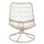 Крісло-кокон садове обертове Di Volio Melia компактне для балкона бежевий