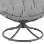 Крісло-кокон садове обертове Di Volio Melia компактне для балкона сірий