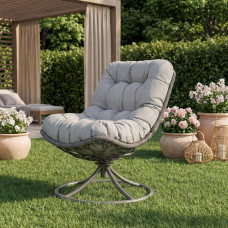 Крісло-кокон садове обертове Di Volio Melia компактне для балкона сірий