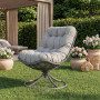 Крісло-кокон садове обертове Di Volio Melia компактне для балкона сірий