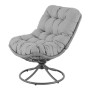 Крісло-кокон садове обертове Di Volio Melia компактне для балкона сірий