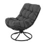 Крісло-кокон садове обертове Di Volio Melia компактне для балкона чорний