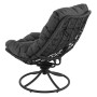 Крісло-кокон садове обертове Di Volio Melia компактне для балкона чорний