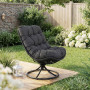 Крісло-кокон садове обертове Di Volio Melia компактне для балкона чорний