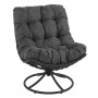 Крісло-кокон садове обертове Di Volio Melia компактне для балкона чорний