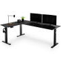 Комп'ютерний кутовий стіл Di Volio Trani з регульованою висотою лівий, чорний