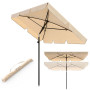 Парасоля садова Di Volio Ankona бежева 200х125см з нахилом та чохлом