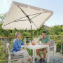 Парасоля садова Di Volio Ankona кремова 200х125см з нахилом та чохлом