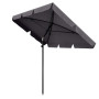 Парасоля садова Di Volio Ankona графітова 200х125см з нахилом та чохлом