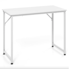 Комп'ютерний стіл Costway Helena із металевим каркасом білий