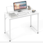 Комп'ютерний стіл Costway Helena із металевим каркасом білий