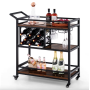 Стелаж Costway Carrito - кухонний візок з баром в стилі Loft