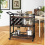 Стелаж Costway Carrito - кухонний візок з баром в стилі Loft