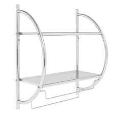 Настінна полиця для ванної кімнати з тримачем для рушників