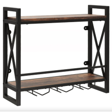 Настінний винний стелаж Costway Lagom у стилі Loft