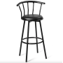 Барний стілець Costway Pareo з спинкою 2 штуки
