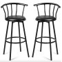 Барний стілець Costway Pareo з спинкою 2 штуки