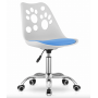 Офісне крісло Leobert Print біло-блакитний