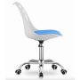 Офісне крісло Leobert Print біло-блакитний