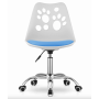 Офісне крісло Leobert Print біло-блакитний