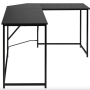 Комп'ютерний стіл Costway Rubin L-подібний в стилі Loft чорний