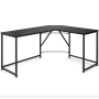 Комп'ютерний стіл Costway Rubin L-подібний в стилі Loft чорний