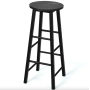 Барний стілець Costway Eugad 2 штуки з підставкою для ніг чорний