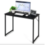 Письмовий стіл Costway Homart із сталевим каркасом чорний