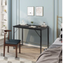 Письмовий стіл Costway Homart із сталевим каркасом чорний