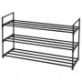 Полиця для взуття Leobert Neo Clean New підлогова на 3 яруси, чорний #LSA303B02