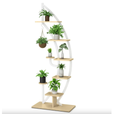 Стелаж для квітів Costway Ruta у формі півмісяця білий