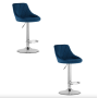 Барний стілець Leobert Kast з спинкою 2 штуки темно-синій