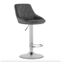 Барний стілець Leobert Kast з спинкою 2 штуки сірий