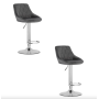 Барний стілець Leobert Kast з спинкою 2 штуки сірий